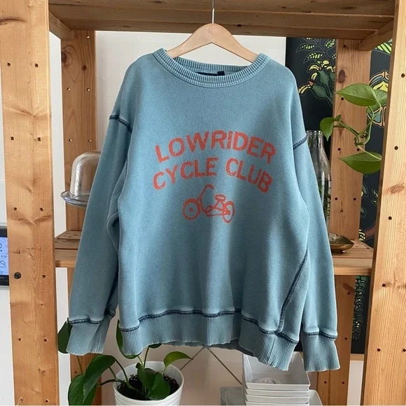 Mini Boden Blue Low Rider Cycle Club Crewneck Sweatshirt 10 - Picture 2 of 11